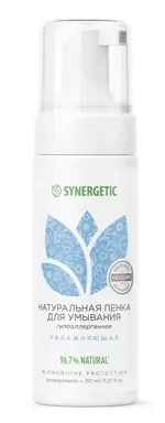 Synergetic пенка для умывания натуральная увлажняющая, пенка, 150 мл, 1 шт. фото