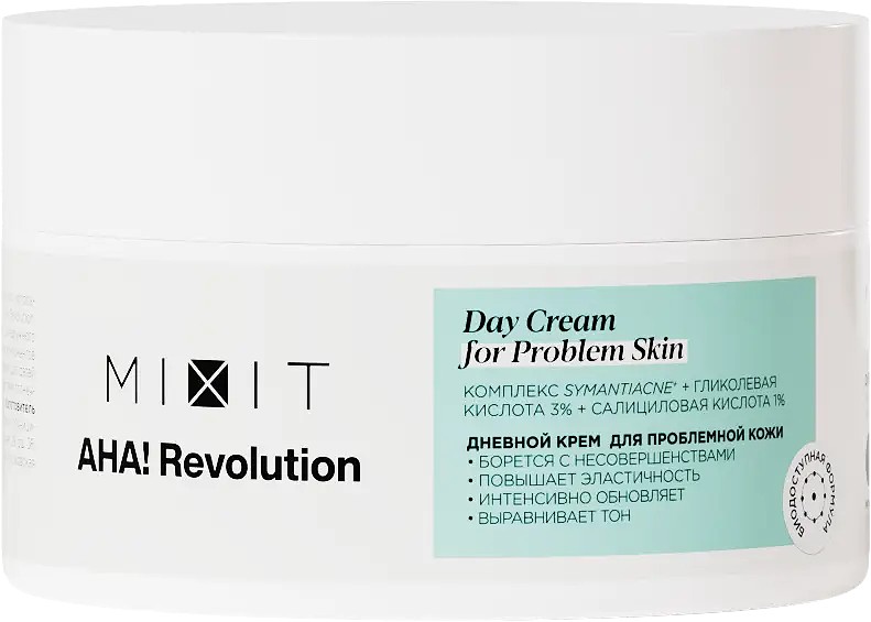 Mixit aha revolution крем для лица с гликолевой кислотой 3% дневной SPF15, крем для лица, 50 мл, 1 шт. фото