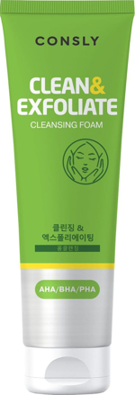 Consly Пенка для умывания отшелушивающая с AHA, BHA, PHA кислотами, пенка для лица, 120 мл, 1 шт. фото