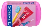 Curaprox Be you Дорожный набор в боксе, набор, 1 шт, розового цвета, зубная паста + зубная щетка CS5460 + ершики CPS07, CPS09 + держатель UHS409 фото