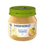 Мамако пюре с козьим творогом, пюре, 80 г, 1 шт, яблоко + груша фото