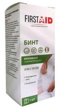 Ферстэйд Бинт когезивный самофиксирующийся, 4 м х 10 см, 1 шт. фото