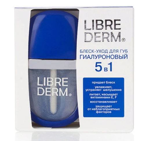 Librederm Гиалуроновый блеск-уход для губ 5 в 1, бальзам для губ, 7 мл, 1 шт. фото
