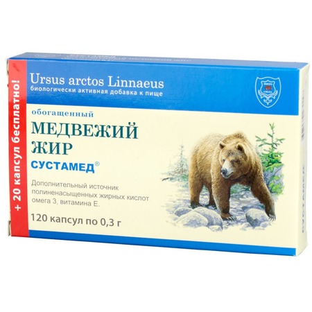 Сустамед Медвежий жир, 0.3 г, капсулы, 120 шт. фото
