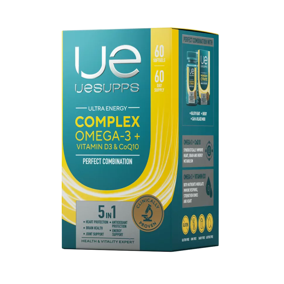 Uesupps Ultra Energy Комплекс Омега-3 + Витамин D3 + Коэнзим Q10, капсулы, 60 шт. фото