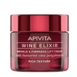 Apivita Wine Elixir Крем насыщенный для упругости кожи, крем для лица, 50 мл, 1 шт, для сухой кожи фото