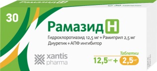 Рамазид Н, 12.5мг+2.5мг, таблетки, 30 шт. фото