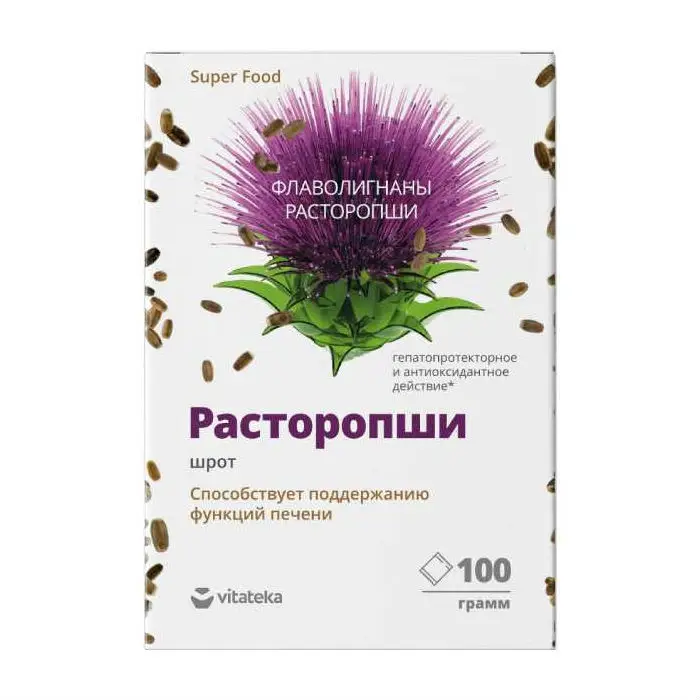 Витатека Расторопши шрот, порошок для приема внутрь, 100 г, 1 шт. фото