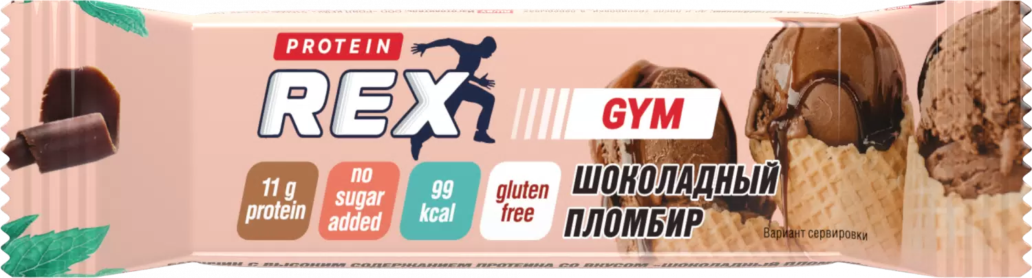 ProteinRex Батончик с высоким содержанием протеина, 35 г, 1 шт, шоколадный пломбир фото
