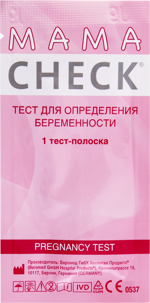 MamaCheck Тест для определения беременности, тест-полоска, 1 шт. фото