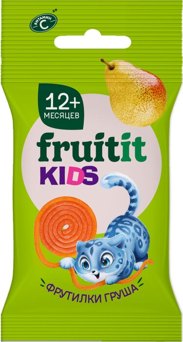 Fruitit kids Пастилки Фрутилки для детей, 15 г, 1 шт, груша, для детей с 12 месяцев фото