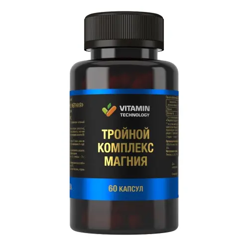 Vitamin technology тройной комплекс магния, капсулы, 60 шт. фото