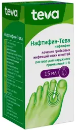 Нафтифин-Тева, 1%, раствор для наружного применения, 15 мл, 1 шт. фото