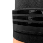 Чулки компрессионные кругловязаные до бедра с открытым мыском, 1 класс компрессии, р. 3, 1 шт, черного цвета, силиконовая резинка фото 3