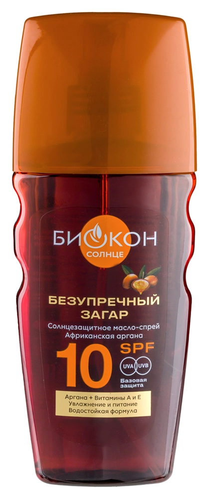 Биокон Масло-спрей солнцезащитное SPF10, спрей, 160 мл, 1 шт, африканская аргана фото