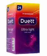 Duett Ultra Light Презервативы, 24 шт, особо тонкие фото 