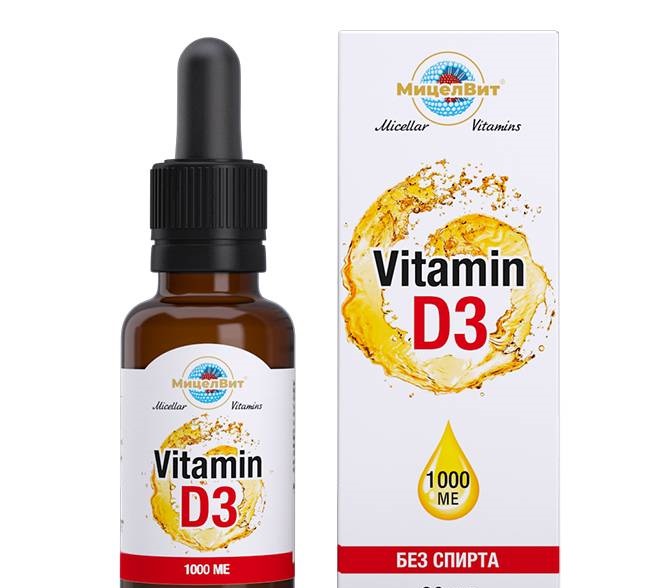 МицелВит Витамин Д3 мицеллированный, 1000 МЕ, капли для приема внутрь, 15 мл, 1 шт. фото