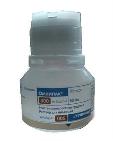Омнипак, 300 мг йода/мл, раствор для инъекций, 50 мл, 10 шт. фото