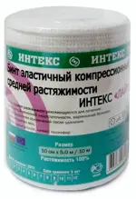 Интекс Лайт Бинт эластичный компрессионный, 10 см х 5 м, 1 шт, с застежкой, средней растяжимости фото