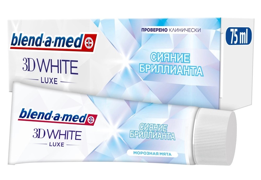 Blend-a-Med 3D White Luxe Зубная паста Сияние бриллианта, паста зубная, 75 мл, 1 шт. фото