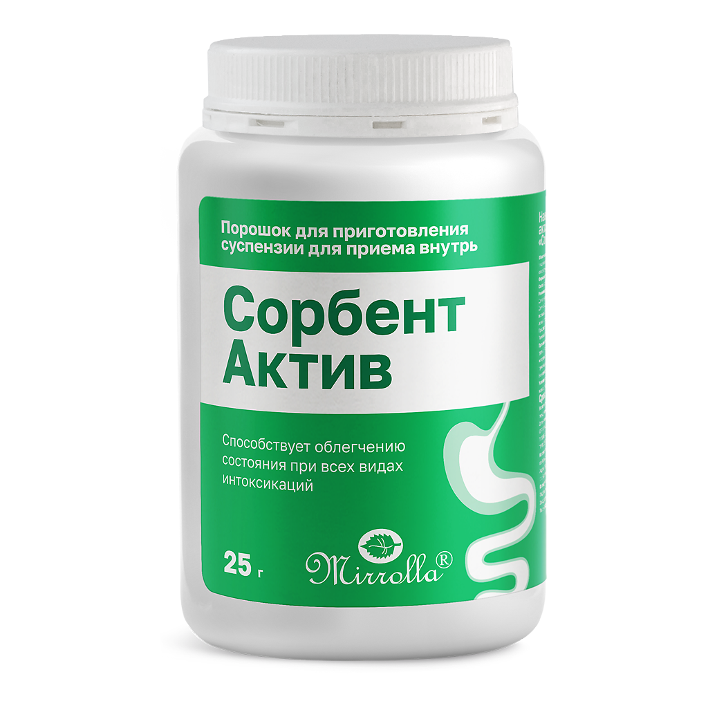 Mirrolla Сорбент Актив, порошок для приема внутрь, 25 г, 1 шт. фото