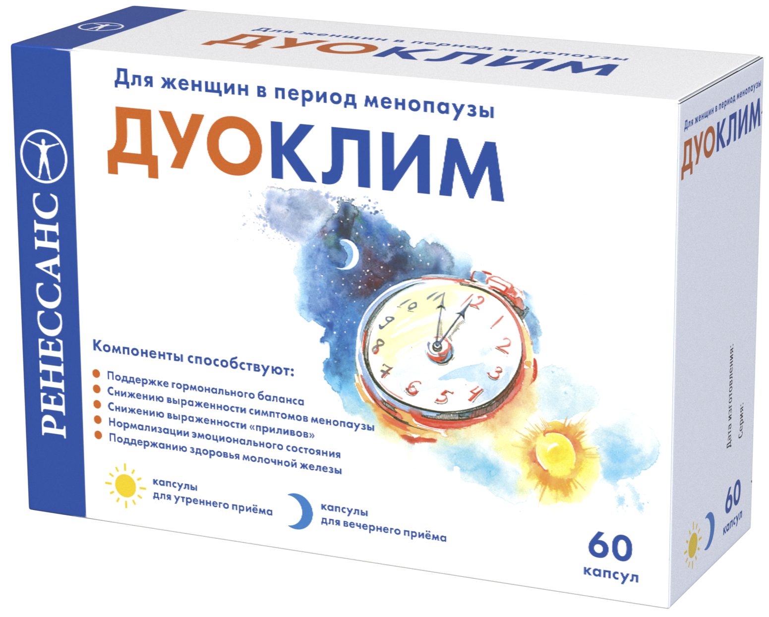 Ренессанс Дуоклим, набор капсул, 60 шт. фото