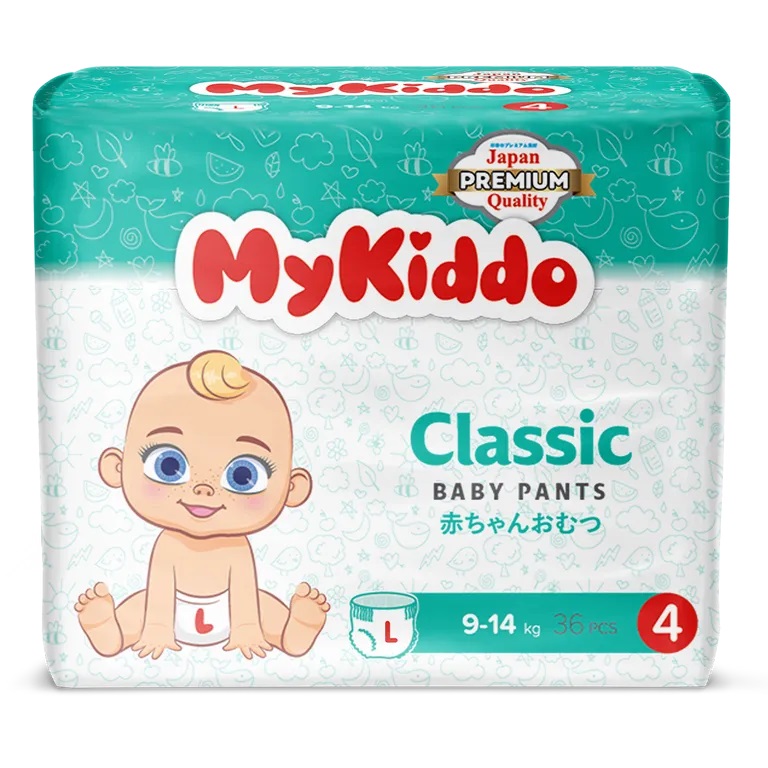 Mykiddo Classic Подгузники-трусики детские, размер L, 36 шт, 9-14 кг фото