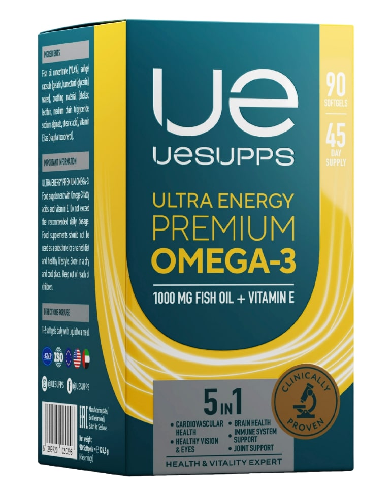 Uesupps Ultra Energy премиум омега-3, капсулы, 90 шт. фото