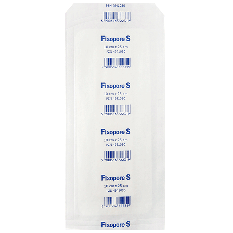 Matopat Fixopore S повязка с впитывающей подушечкой, 10 см х 25 см, повязка стерильная, 1 шт, нетканая основа фото