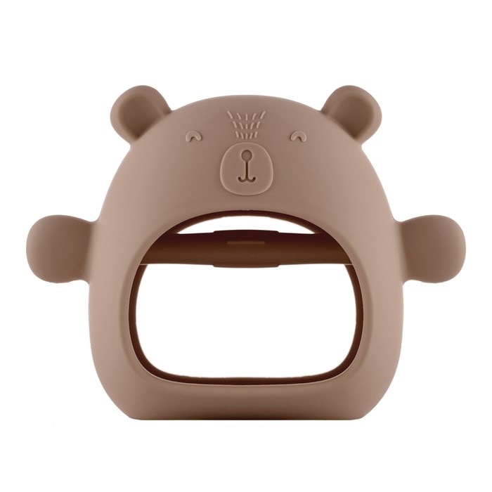 Roxy-kids Прорезыватель универсальный Мишка, 0+ мес, 1 шт, карамельный фото