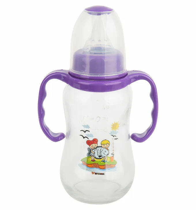 Бусинка Бутылочка стеклянная с ручками, 150 мл, 1 шт, арт. 1117 фото