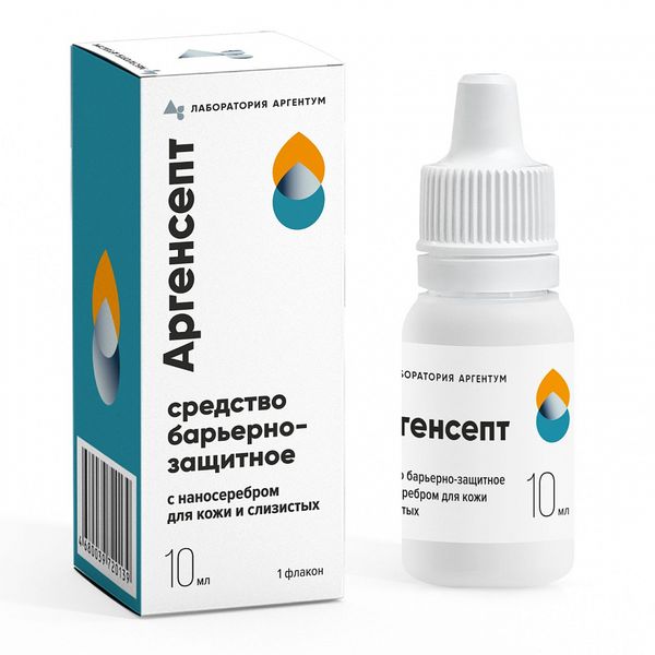 Аргенсепт средство барьерно-защитное с наносеребром, капли, 10 мл, 1 шт. фото