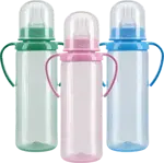 Курносики Бутылочка с ручками и силиконовой соской 6 мес+, 250 мл, 1 шт, цвет в ассортименте, арт. 11133 фото 3