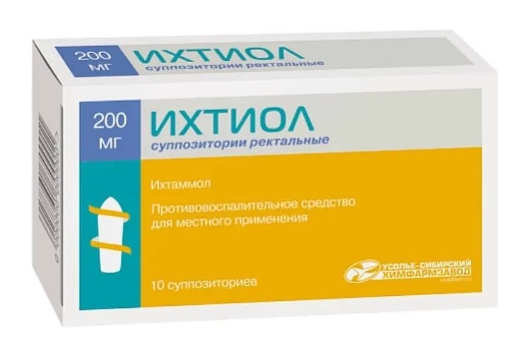 Ихтиол, 200 мг, суппозитории ректальные, 10 шт. фото
