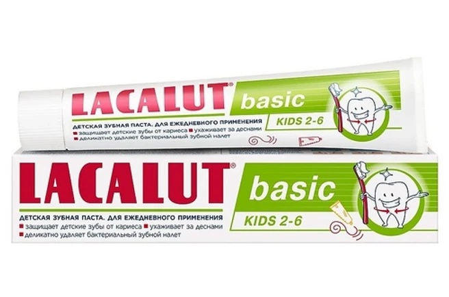 Lacalut basic kids Зубная паста 2-6 лет, паста зубная, 60 г, 1 шт. фото