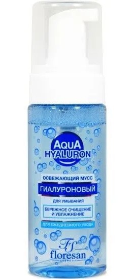 Floresan Aqua hyaluron мусс освежающий для умывания, мусс для умывания, 150 мл, 1 шт. фото