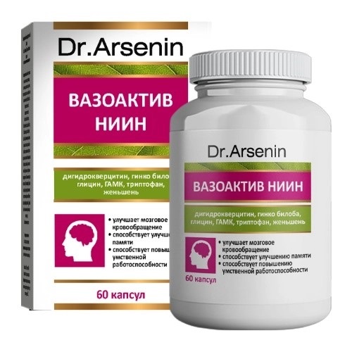 Dr. Arsenin Вазоактив-ниин, 0.5 г, капсулы, 60 шт. фото