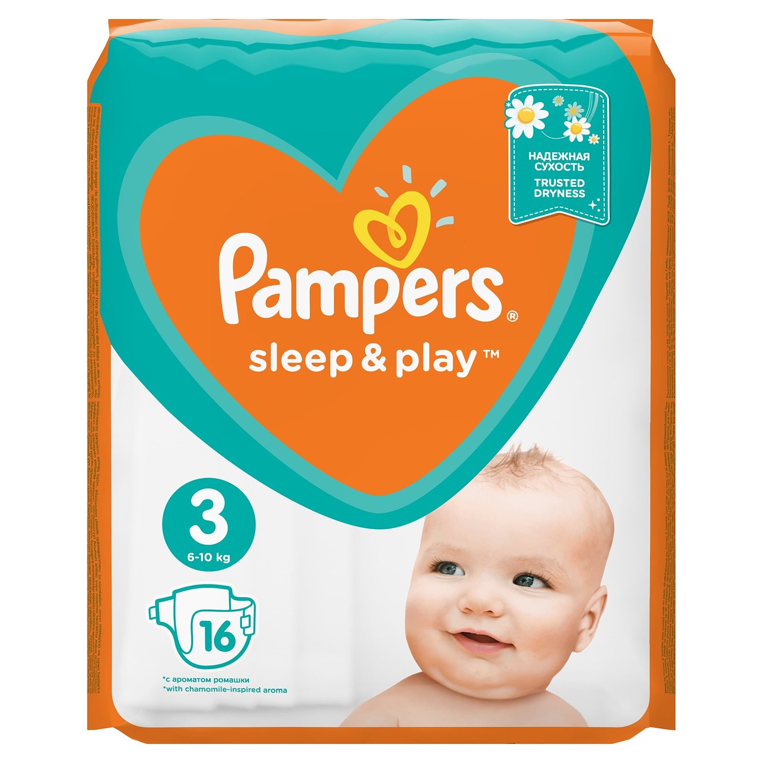Pampers Sleep&amp;Play Подгузники детские, р. 3, 16 шт, 4-9кг фото
