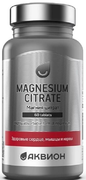 Аквион Магния цитрат, таблетки, 60 шт. фото