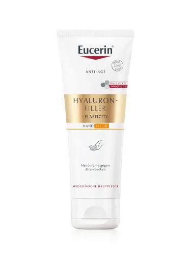 Eucerin hyaluron-filler+elasticity крем для рук против пигментации антивозрастной, крем для рук, 75 мл, 1 шт, SPF 30 фото