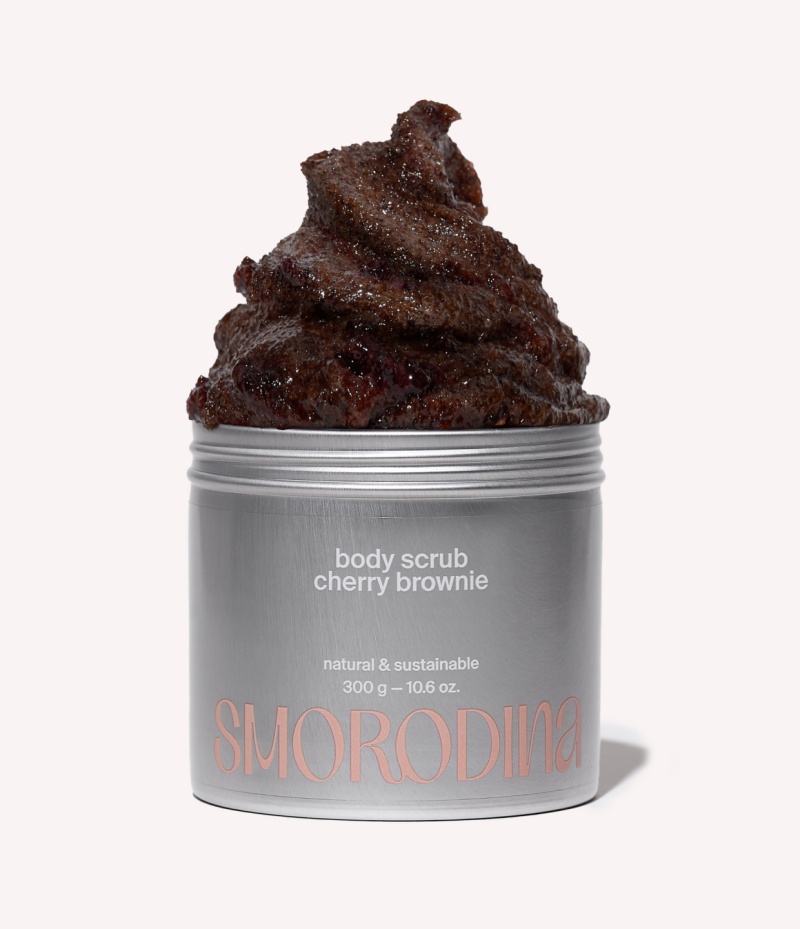 Smorodina сахарно-соляной скраб-желе для тела, скраб, 300 г, 1 шт, вишневый брауни фото