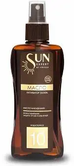 Krassa Sun Expert Масло для безопасного загара, масло солнцезащитное, 180 мл, 1 шт, SPF 10 фото