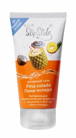 СлипСлайд Гель-смазка интимная увлажная романтическая формула, гель, 50 мл, 1 шт, пина колада фото