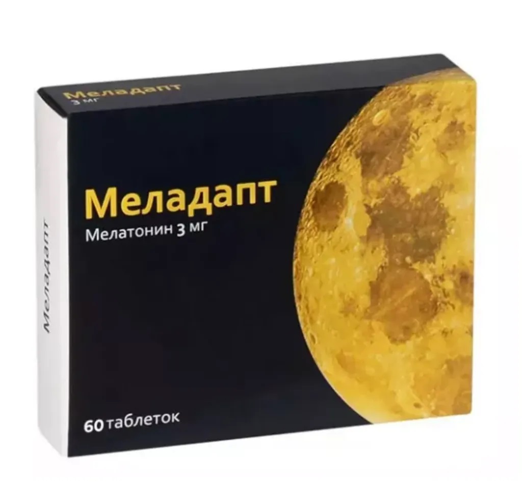 Меладапт, 3 мг, таблетки, покрытые пленочной оболочкой, 60 шт. фото