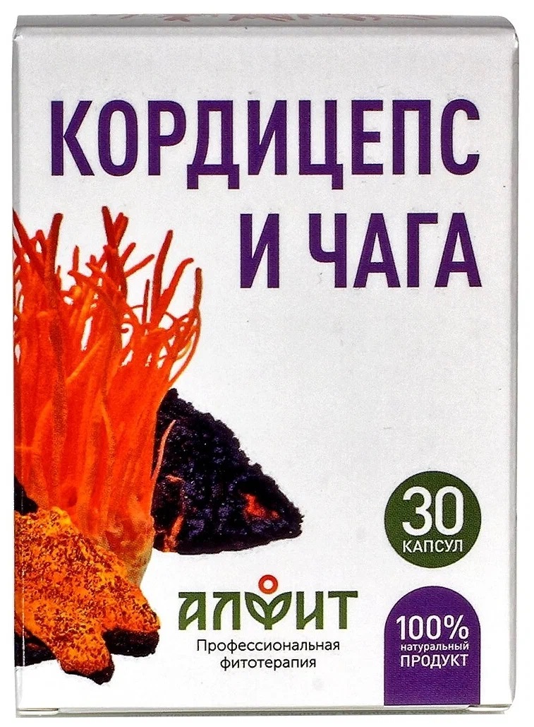 Кордицепс и чага, капсулы, 30 шт. фото