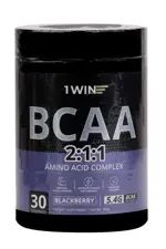 1WIN BCAA 2:1:1, порошок, 180 г, 1 шт, ежевика фото 