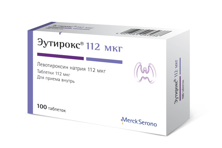 Эутирокс, 112 мкг, таблетки, 100 шт. фото