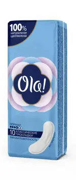Ola прокладки classic normal без крылышек, прокладки гигиенические, 10 шт. фото