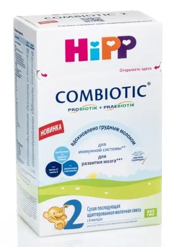 Hipp 2 Combiotic смесь молочная, смесь молочная сухая, 600 г, 1 шт. фото
