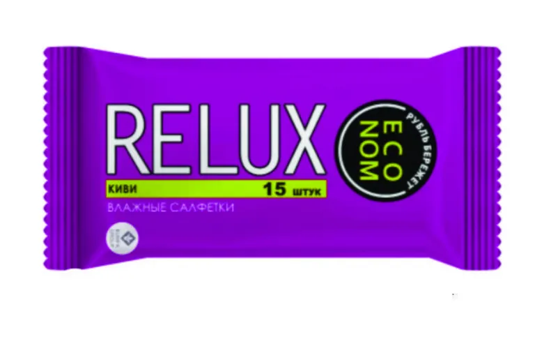 Relux Салфетки влажные освежающие, 15 шт, киви фото